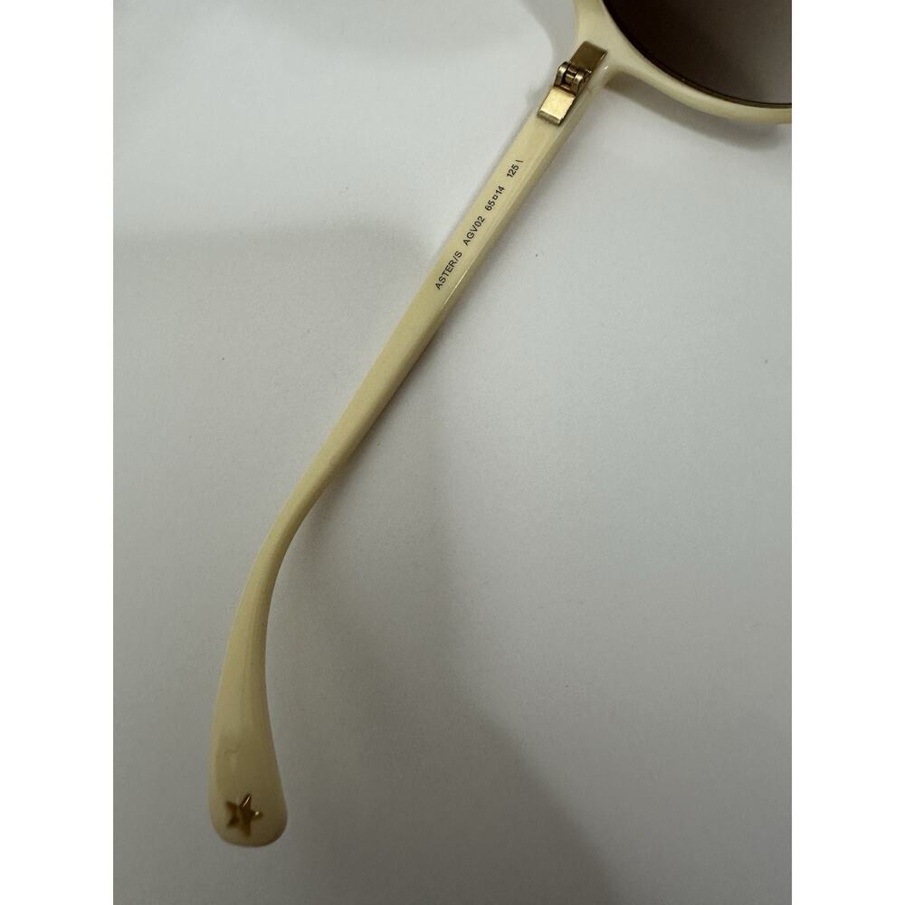 Jimmy Choo Italy Sunglasses Aster/S Beige Large Aviator Pilot Size 65mm Frame - Picture 5 of 6